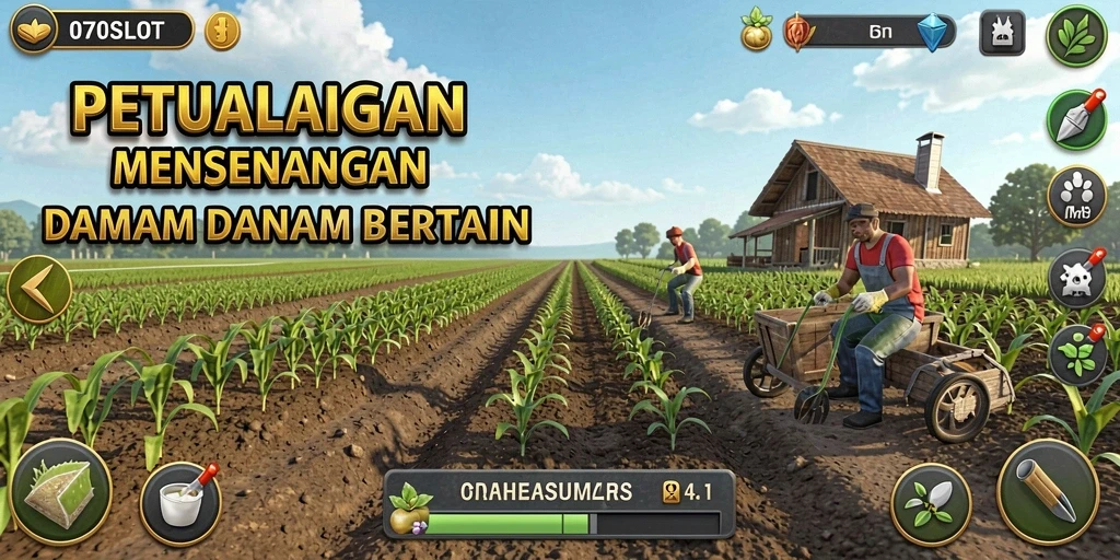 Tampilan gameplay 070SLOT yang menarik dan interaktif dalam bertani.