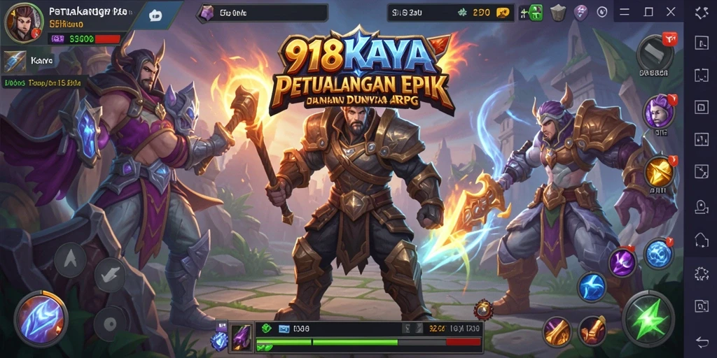 Screenshot menampilkan aksi seru dalam gameplay ARPG 918KAYA.