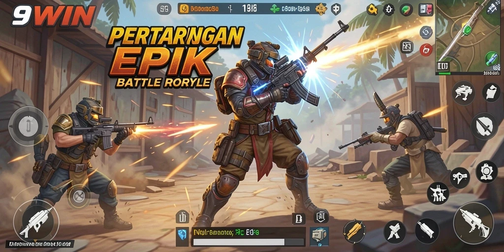 Menampilkan gameplay seru Battle Royale yang menegangkan.