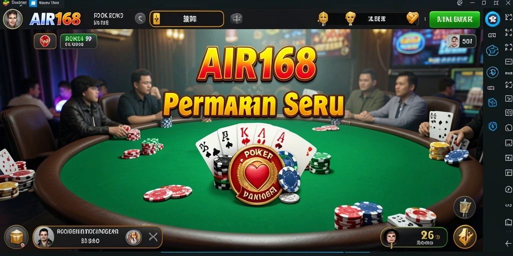 Tampilan gameplay seru dalam aplikasi AIR168 dengan fokus pada poker.