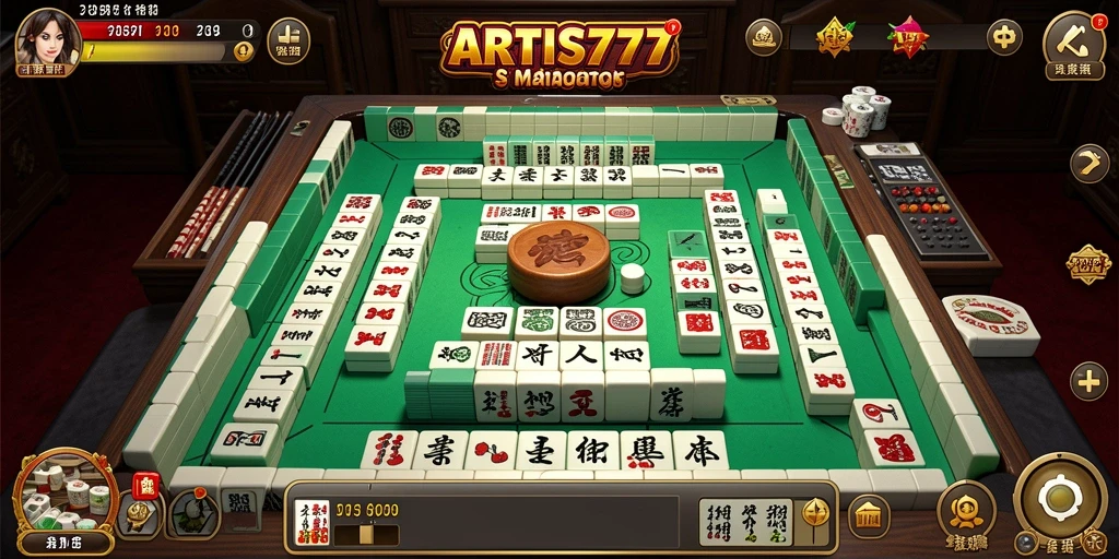 Tangkapan layar utama ARTIS777 menampilkan gameplay Mahjong yang menantang.