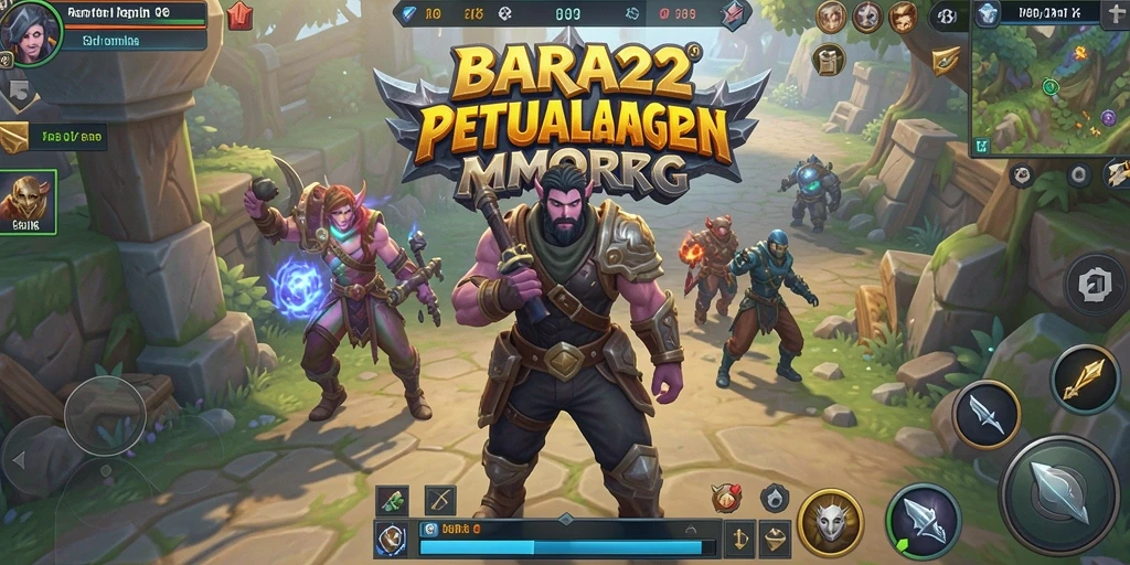 Gameplay BARA22 dengan petualangan epik dan pertarungan seru.