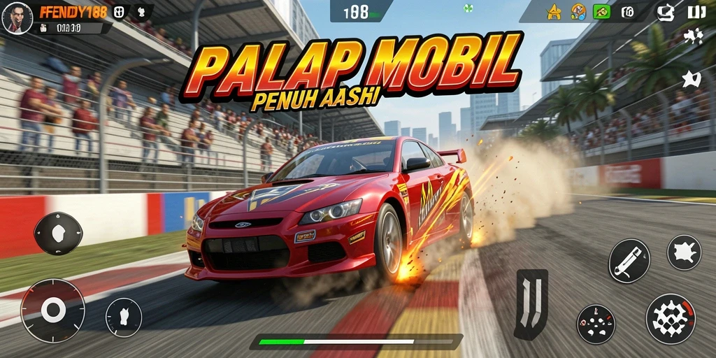 Tampilan gameplay balapan penuh aksi di FENDY188.