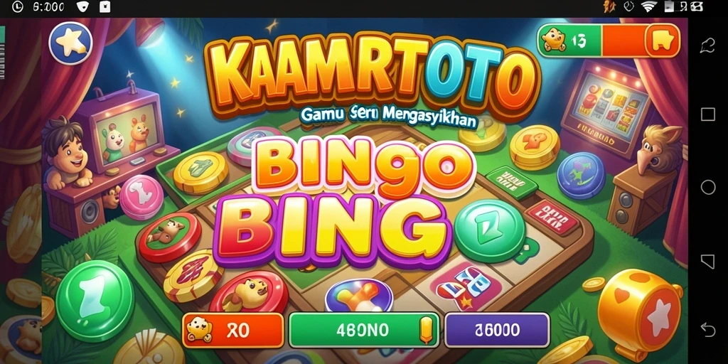 Screenshot gameplay KAMARTOTO yang menunjukkan suasana Bingo yang seru.