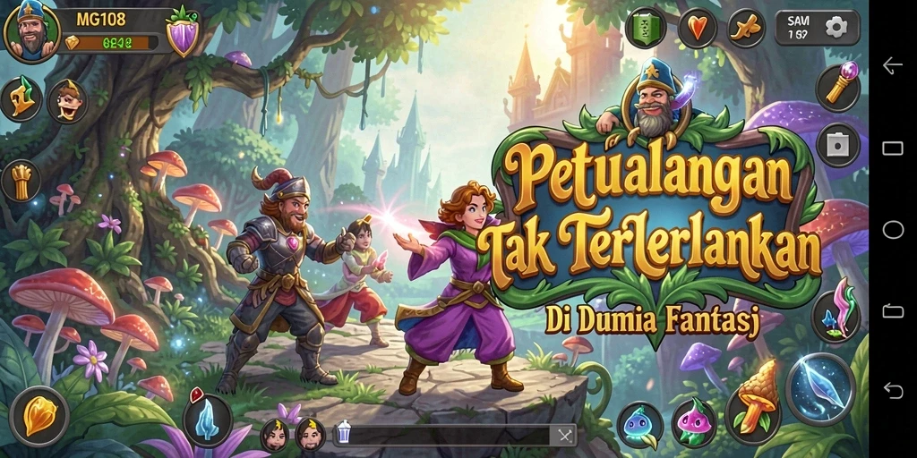 Gameplay MG108 yang epik dalam dunia petualangan.