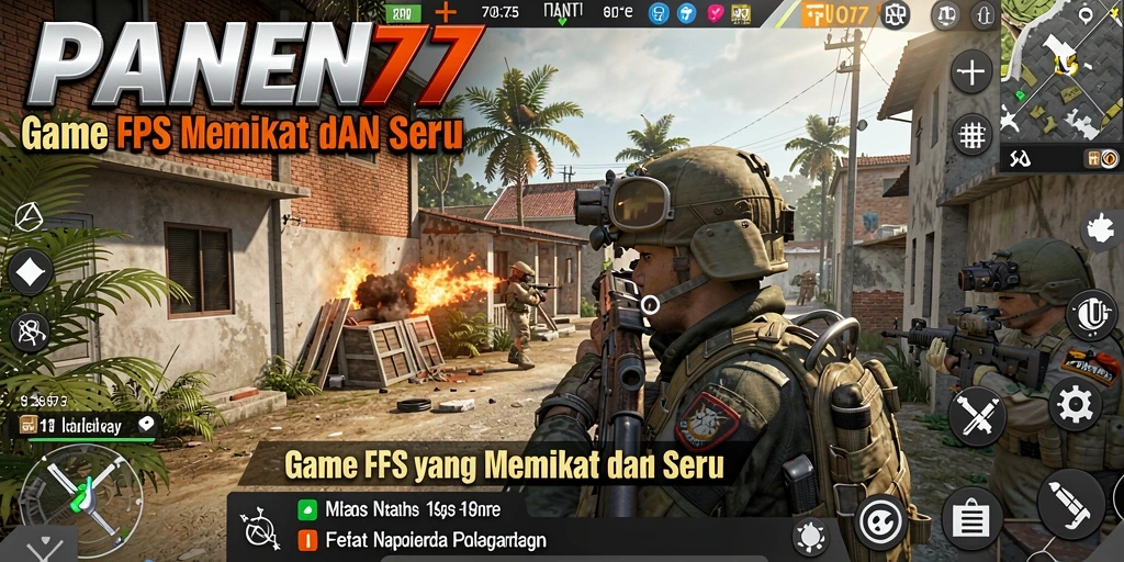 Screenshot PANEN77 menampilkan aksi seru dalam pertempuran FPS.