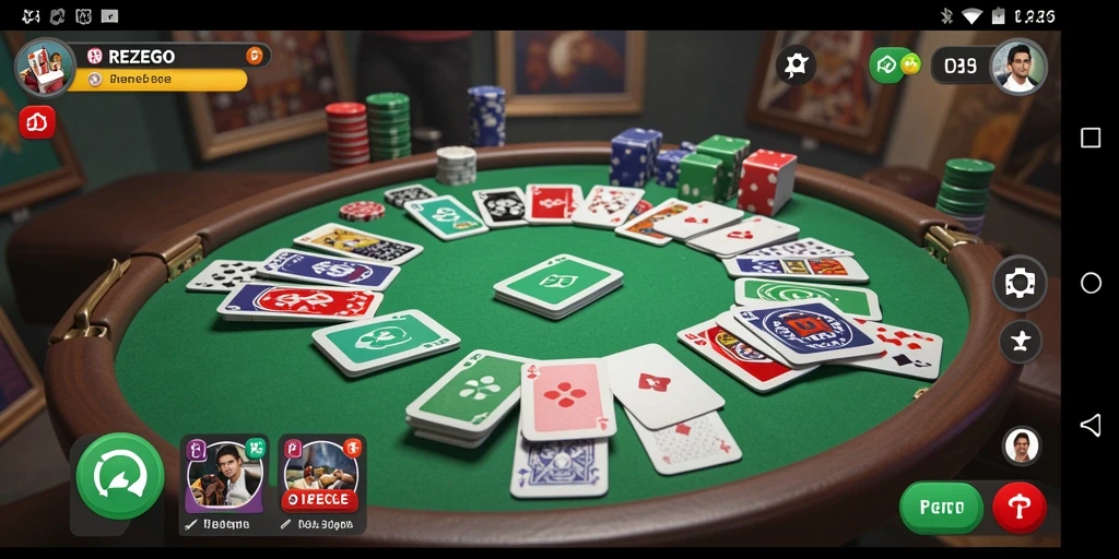 Tampilan seru gameplay Gaple di REZEGO.