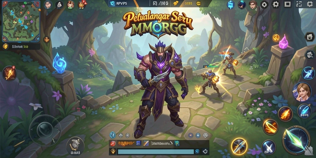 Tampilan utama RPVIP5 dengan aksi seru di dunia MMORPG.
