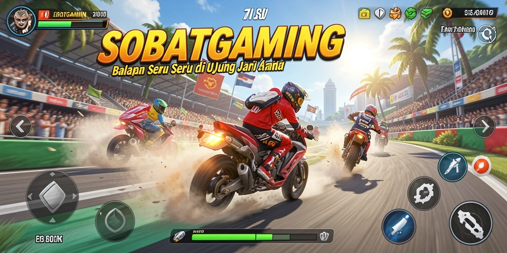 Tampilan gameplay balapan mendebarkan di SOBATGAMING.